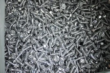 #8 x 1/2" Sheet Metal Screw Speed Point Hex Washer Head Zinc Lot of 100