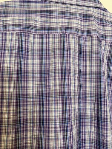 TAILORBYRD Men’s Dress Shirt Size 3XL Purple Plaid Long Sleeve Shirt Button - Picture 8 of 8