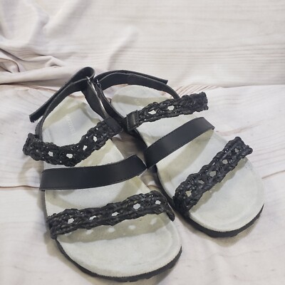 Merrell Black Sandals Terran Braid Slingback Sport 8M Womens Adjustable