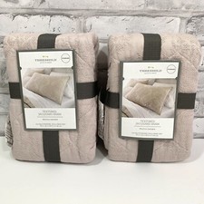 Set Of 2 Threshold Textured Jacquard Sham Pillow Cover Standard 20" x 26" Beige