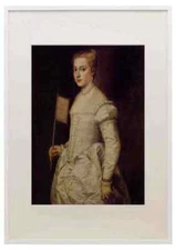 Titian Woman in white 1555 A3 A4 Framed Print Picture