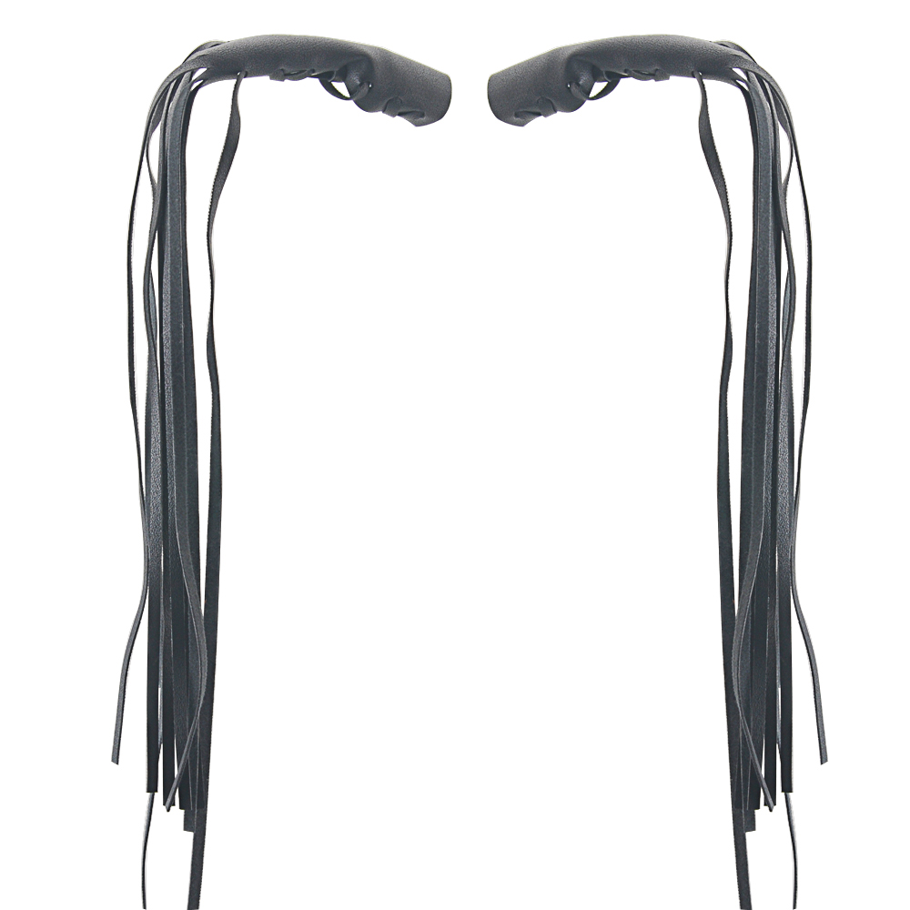 Motorcycle Universal Leather Handlebar Grip Tassel W/ Clutch - Foto 13