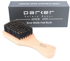 Parker Premium 100% Boar Bristle Hair Brush with Beechwood Handle in Gift Box