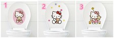 Hello Kitty Toilet bowl lid Decal/ Nursery Wall Sticker- Toilet training fun