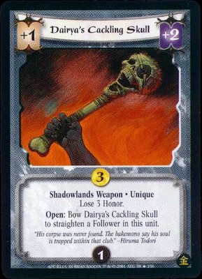 Dairya's Cackling Skull - A Perfect Cut - Legend of the Five Rings CCG