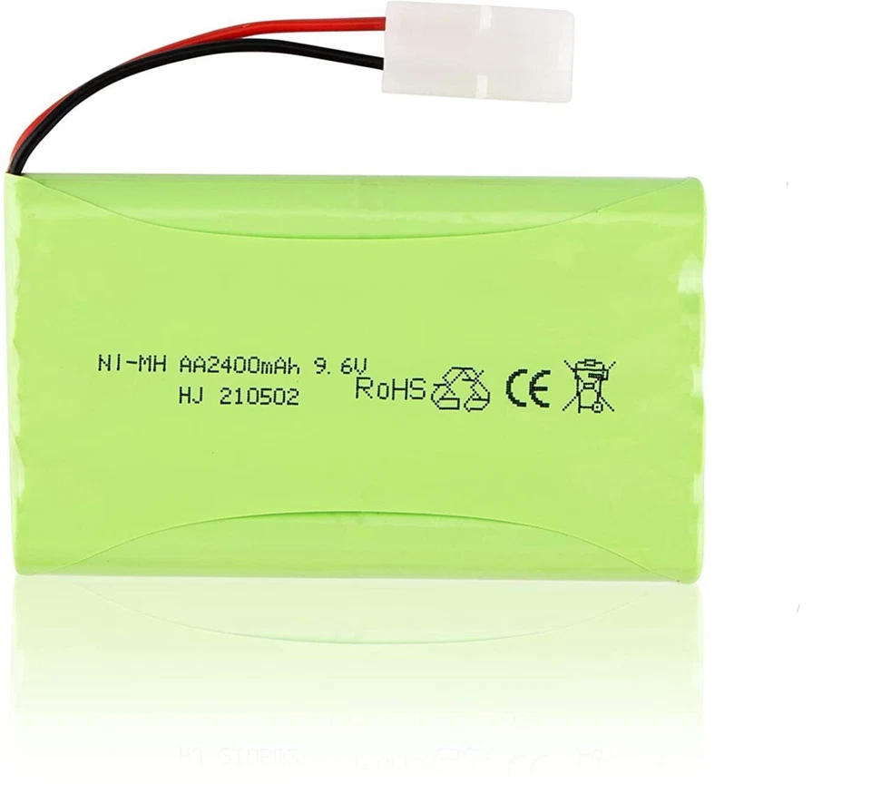 1 Pack 9.6v 2400mAh Ni-MH Rechargeable Battery Pack KET 2P Plug for RC Car Truck - Image 3 of 4