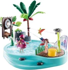 PLAYMOBIL 70610 Family Fun Pool w/Water Sprayer 65 Pc Toy Playset