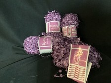 4 Knitting Funky Fringe in Purple/Lavendar Yarn