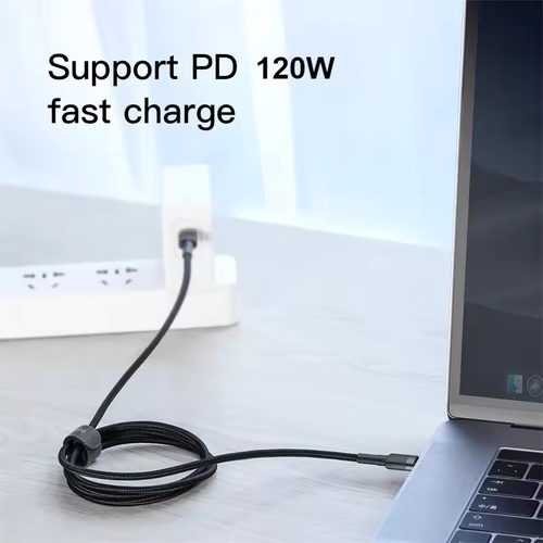 USB C To USB C Fast Charger PD 120W 6A Dual Type C Charging Data Sync USB Cable - Picture 6 of 12