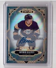 2020-21 UD Stature Base Auto Rookie Card # 110 Arthur Kaliyev LA Kings 120 /199