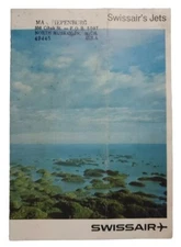 Swissair's Jets Swissair Brochure Of Airplane Jet Illustrated 1960s 