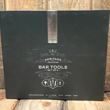 WILLIAMS SONOMA HERITAGE BAR TOOLS (SET OF 5) ~ STAINLESS STEEL
