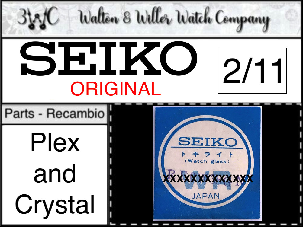 NOS [ 1X ] Seiko Plex and Mineral glass Crystal Genuine Original Plexi 2/11