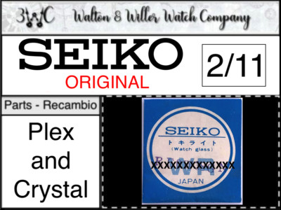 Nos [1X] Seiko Plex And Mineral Glas Kristall Echt / Authentisch Original 2/11