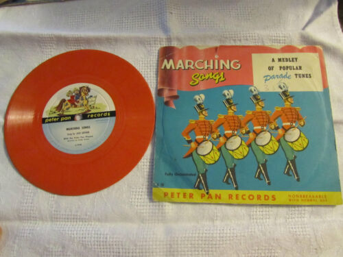 Vintage Peter Pan Record Marching Songs Jack Arthur L19 L19 Children's Sleeve - Afbeelding 1 van 6