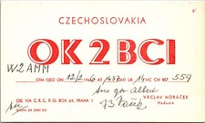 QSL Card Czechoslovakia OK2BCI 1966 Prague