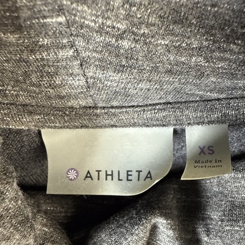 Athleta Pullover Sweatshirt Mock Neck Womens Size XS Gray Pockets Athleisure Top - Picture 2 of 9