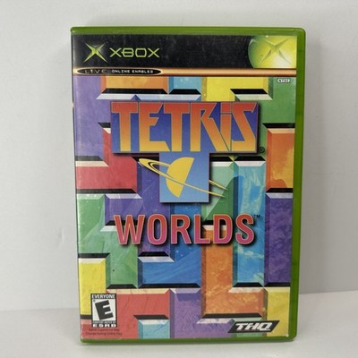 Tetris Worlds Microsoft Xbox Video Game Complete CIB Puzzle Classic Tested THQ