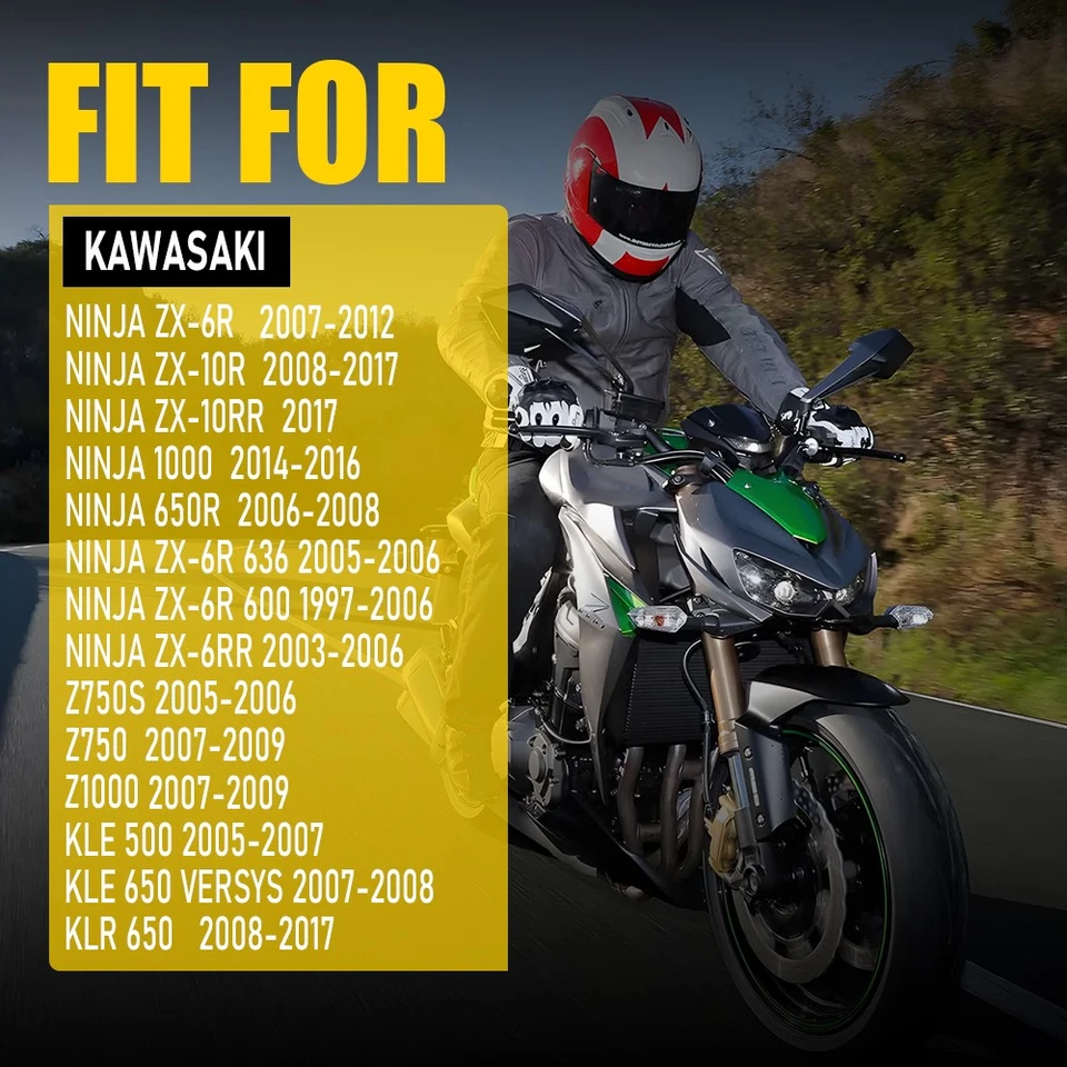 Lámpara indicadora de señal de giro delantera trasera 4 piezas para Kawasaki KLR 650 KLR650 2008-17 Y Foto 2 de 4