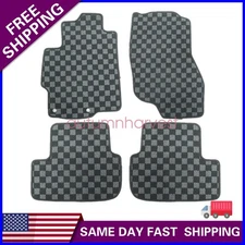 Checkered Flag Carpet Floor Mats For Mitsubishi Lancer Evolution Evo X 2008-2015