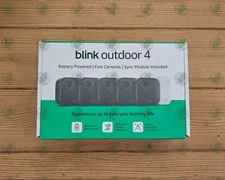 BLINK Outdoor 4 - 5 Camera Security System (4th Gen) w/ Sync Module Core **NEW**