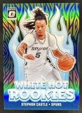 2024-25 Donruss Optic Stephon Castle White Hot Rookies Lime Green RC #/199