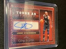 2025 leaf glory of the game jerry stackhouse auto 5/6 tough as leather