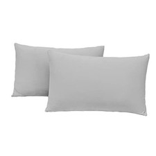 Jersey Knit Pillow Cases Set of 2 - Grey Pillowcases Standard/Queen Light Gray
