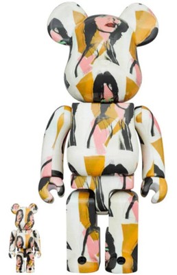 Medicom Toy BE@RBRICK 400% 100% Set - Andy WARHOL x Mick JAGGER - Rolling Stones