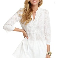 Lilly Pulitzer Sz M SARASOTA Beaded Sequin Embellished Tunic Top