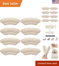 Cushioned Heel Grips - Self-Adhesive Inserts for Loose Shoes in Pale Apricot
