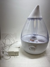 Crane White Teardrop Ultrasonic Cool Mist Humidifier, 1 Gallon