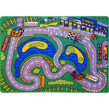 New Childrens Rug GRAND PRIX play Floor Mat Rugs KIDS Activity Car 94cm x 133 cm