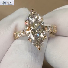 3.00Ct IGI E VVS2 Marquise Cut Lab Grown Diam...