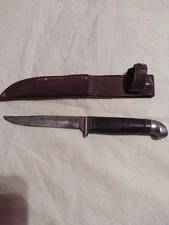 Vintage Kinfolks 8 1/2 Inch Fixed Blade Hunting Knife With Sheath