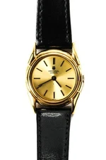 Rare Vintage Universal Geneve Gold Filled Champagne Dial Bullhorn Lug Mechanical