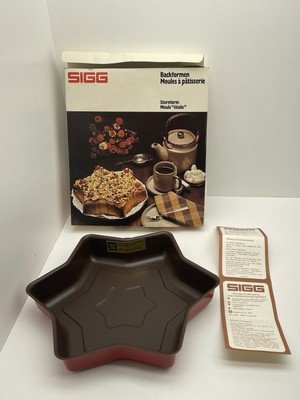 Sigg Non-stick Baking Moulds  Moule Etoile  Red Star Mold made in Switzerland 