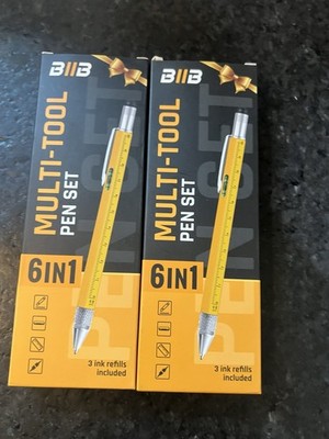 Set of 2 -  Gift Multitool Pen 6 in 1,