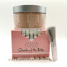 Charles Of The Ritz Custom Blended Loose Powder Rose Beige with Brush 1.5 Oz New