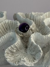 Vintage 925 Sterling Silver Amethyst Ring Size 7