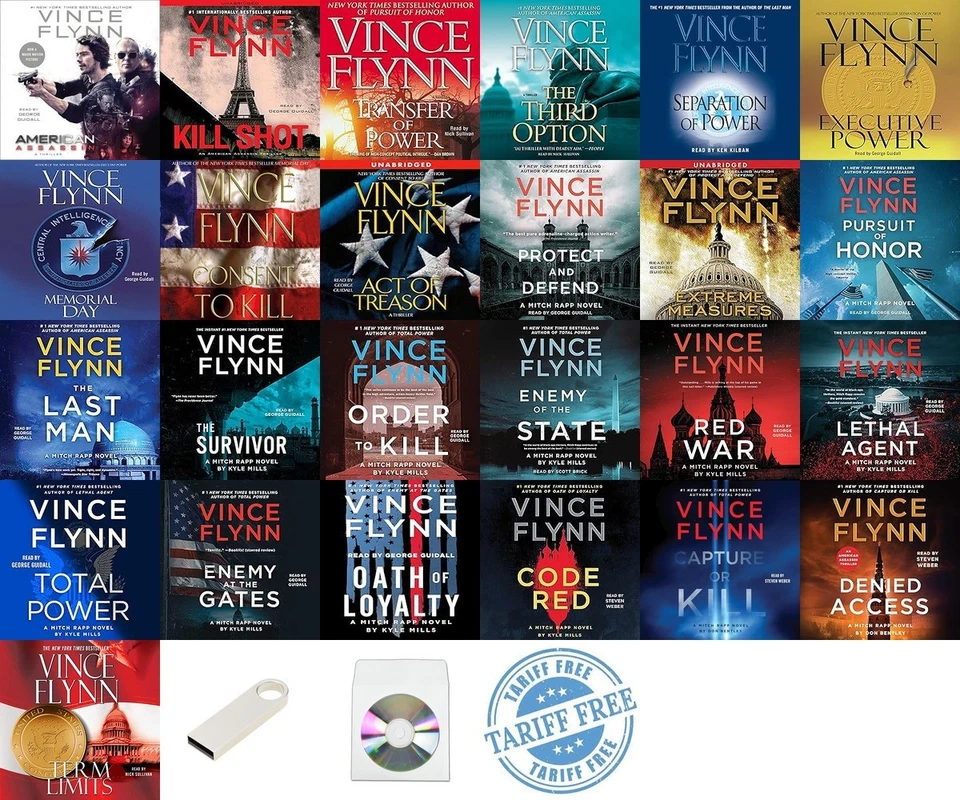 The MITCH RAPP Series by Vince Flynn (24 Audiobook 275 hrs Collection) - Image 1 of 1