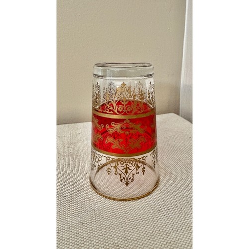 "Vaso de té marroquí con diseño de motivo dorado de 3,5"" de alto x 2,25"" de ancho" - Imagen 5 de 5