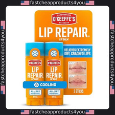 O'Keeffe's Cooling Lip Repair Balm Stick Twin Pack for Dry, Cracked Lips