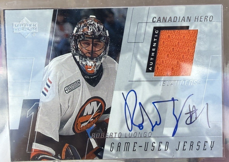 2000 UPPER DECK #C-RL ROBERTO LUONGO GAME JERSEYS AUTO