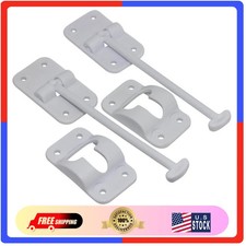 2 Pack RV T-Style Door Holder Catch 6 inch Latch for Camper Trailer Cargo White