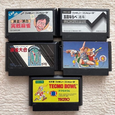 Family Computer Famicom Software Set of 5 Ide Yosuke Practical Mahjong Five in a