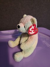 NWT Ty Beanie Babies Mellow Pastel Tie-Dye Bear Plush 2000