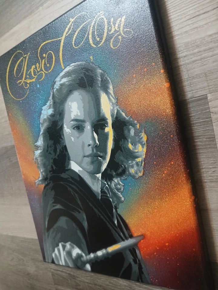 Hermione Granger Harry Potter Gryffindor Original Painting. Not a Print! - Image 3 of 4