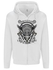 Motorbike Club Motorcycle Biker Mens Zip Up Hoodie