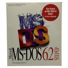 Microsoft MS-DOS Step-Up 6.0 to 6.2 High Density 3.5  Floppy Upgrade Disc Sealed
